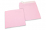 Enveloppes papier colorées - Rose clair, 160 x 160 mm | Paysdesenveloppes.ch