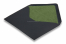 Enveloppes doublées noir - doublure vert | Paysdesenveloppes.ch