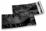 Enveloppes aluminium métallisées colorées - noir  114 x 229 mm | Paysdesenveloppes.ch
