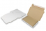 Boîte postale pliante extra-plate avec bande adhésive - 310 x 220 x 25 mm (A4), blanc | Paysdesenveloppes.ch