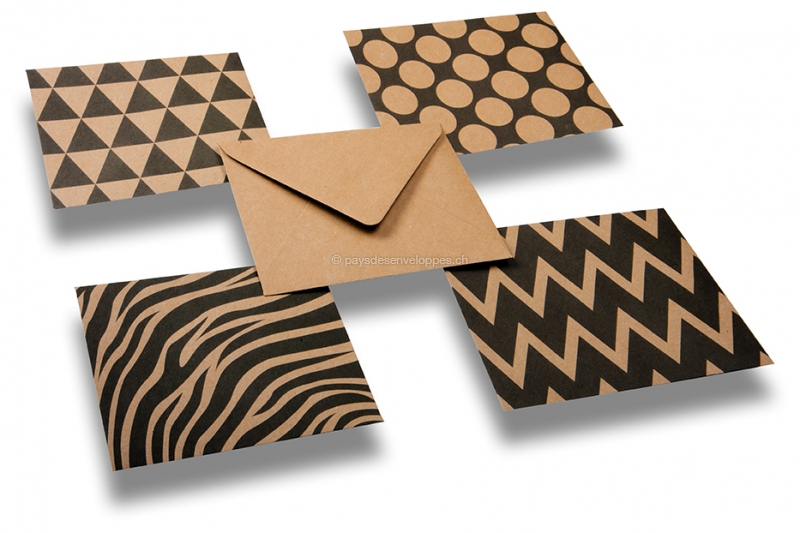 Enveloppes décoratives en papier kraft - Toute la collection