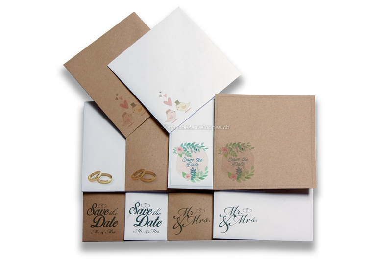 CLVPAI Lot de 40 enveloppes en papier kraft côtelé,C6 Enveloppes Eucalyptus  nervurées,Enveloppes à rabat,pour les mariages, les anniversaires, les  fêtes et les invitations(8 couleurs) : : Fournitures de bureau