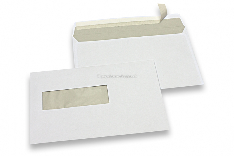 Enveloppes pour imprimante laser, 156 x 220 mm (EA5), fenêtre à gauche 40 x 110 mm, position de la fenêtre à 20 mm du gauche et à 66 mm du bas