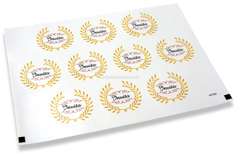 Pastilles adhésives thème fête - invito