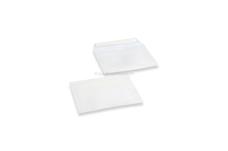 Enveloppes blanches transparentes - 114 x 162 mm