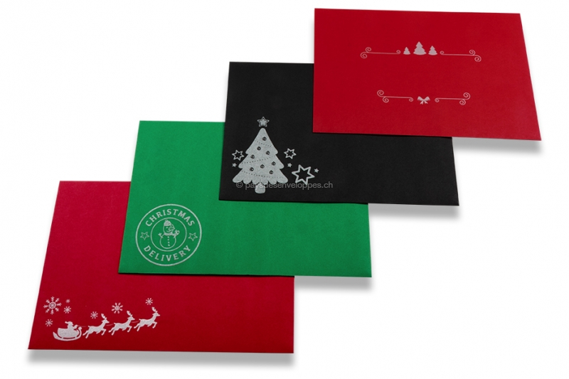 Enveloppes colorées pour Noël