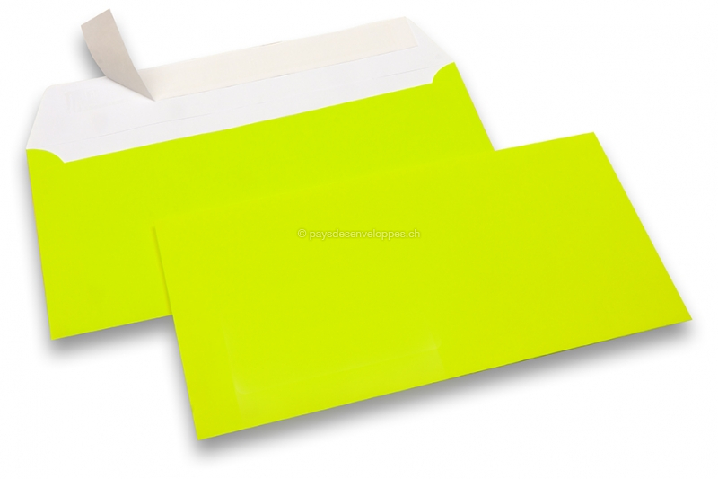 Enveloppes fluo - jaune, sans fenêtre
