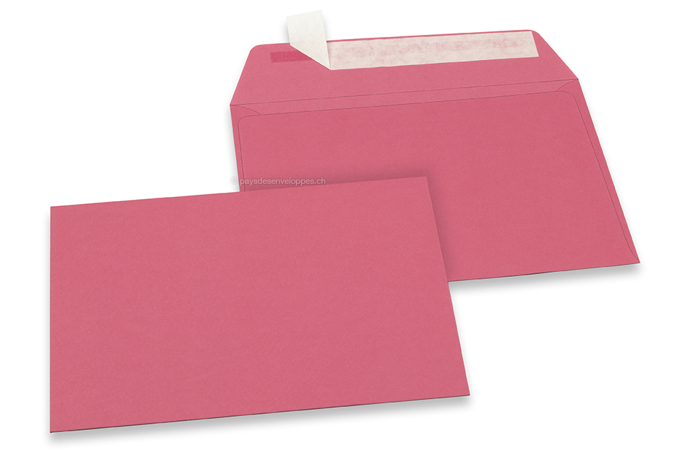 Enveloppes papier colorées - Rose, 114 x 162 mm