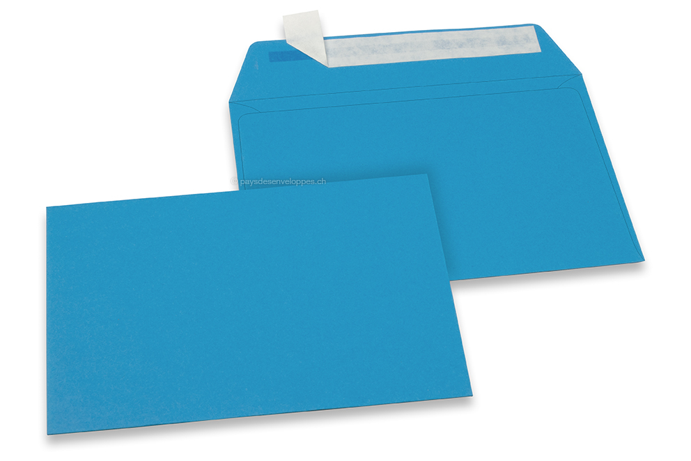 Enveloppes papier colorées - Bleu océan, 114 x 162 mm