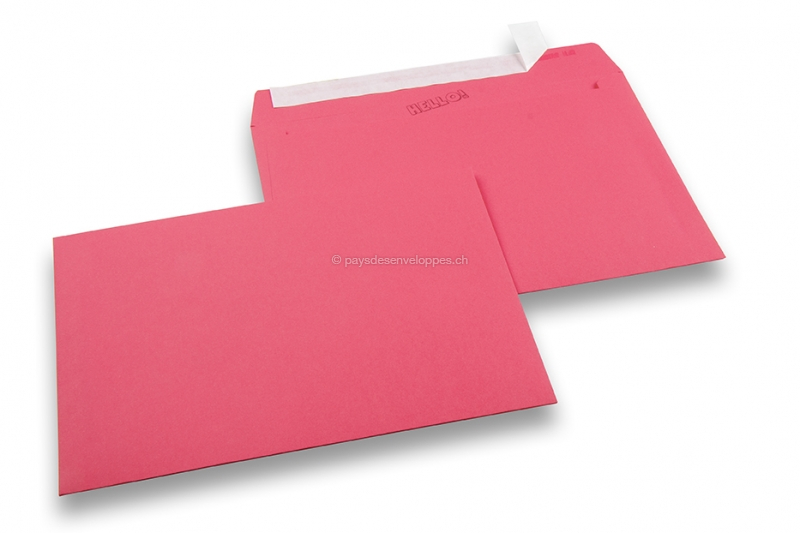 Enveloppes papier colorées - Rose, 162 x 229 mm