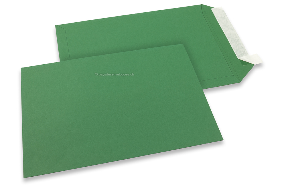 Enveloppes papier colorées - Vert foncé, 229 x 324 mm