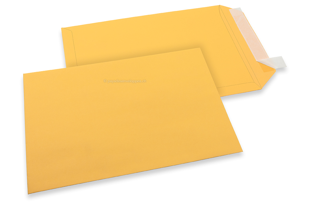 Enveloppes papier colorées - Jaune or, 229 x 324 mm