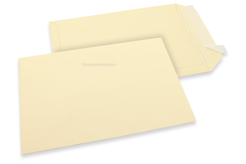 Enveloppes papier colorées - Blanc ivoire, 229 x 324 mm