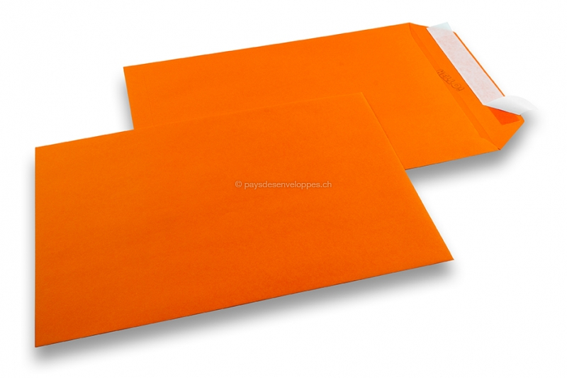 Enveloppes papier colorées - Orange, 229 x 324 mm 