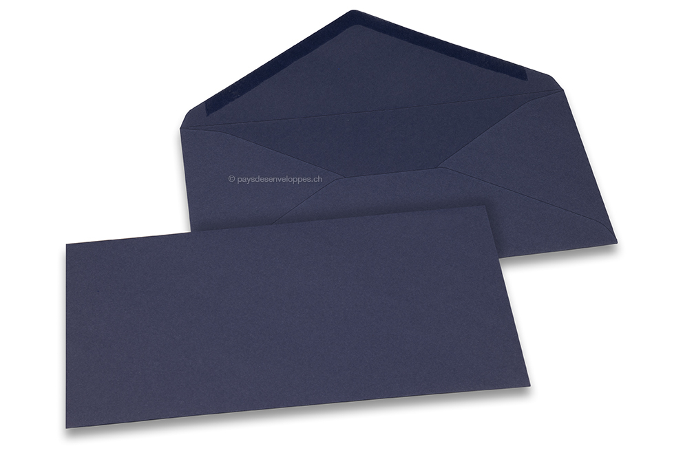Enveloppes colorées pour cartes de voeux - bleu foncé, 110 x 220 mm