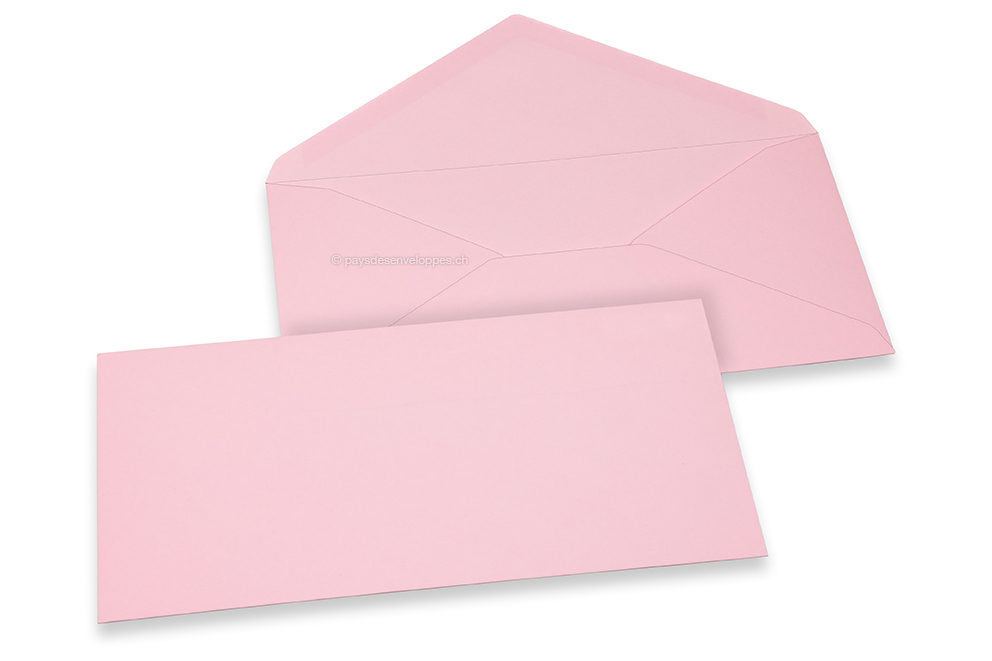 Enveloppes colorées pour cartes de voeux - rose clair, 110 x 220 mm