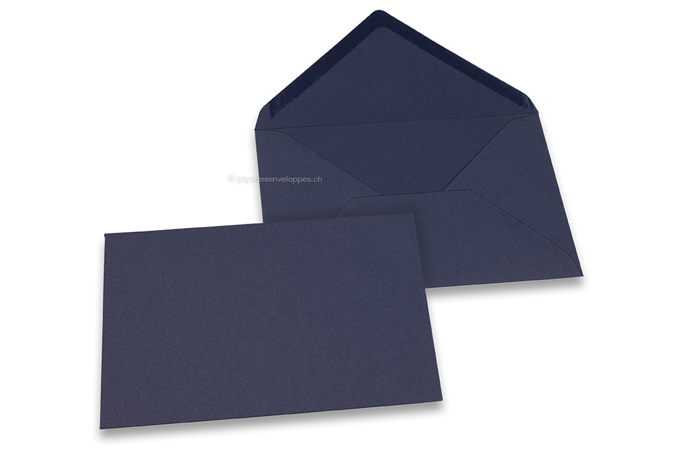 Enveloppes colorées pour cartes de voeux - bleu foncé, 114 x 162 mm