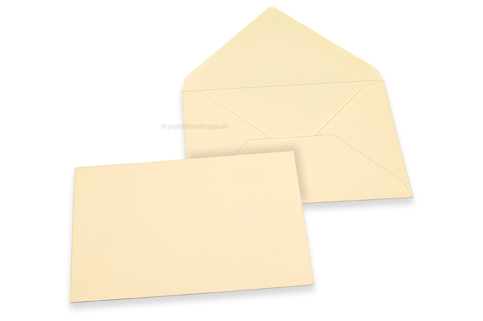 Enveloppes colorées pour cartes de voeux - blanc ivoire, 114 x 162 mm