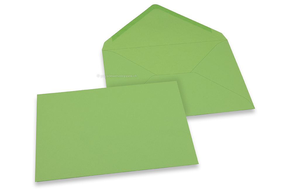 Enveloppes colorées pour cartes de voeux - vert pomme, 162 x 229 mm