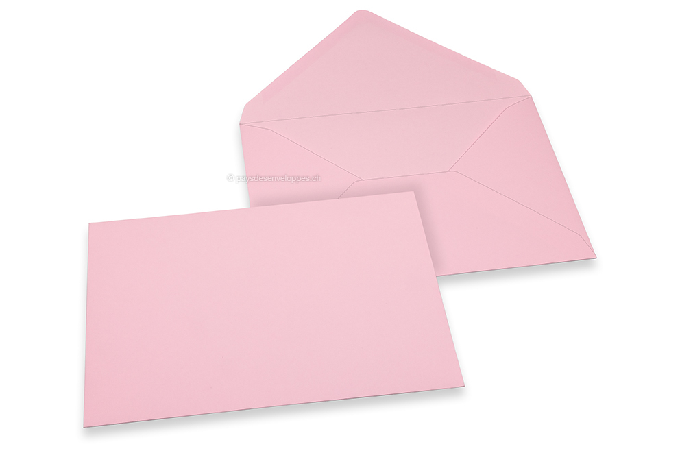 Enveloppes colorées pour cartes de voeux - rose clair, 162 x 229 mm