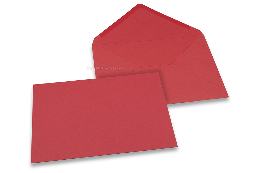 Enveloppes colorées pour cartes de voeux - rouge, 162 x 229 mm