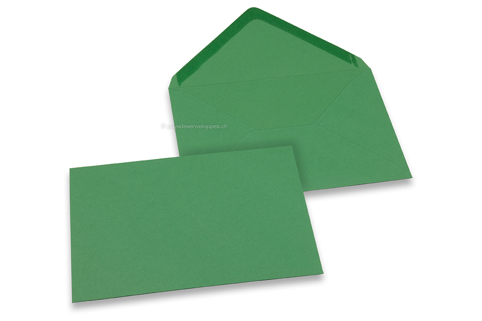 Enveloppes colorées pour cartes de voeux - vert foncé, 125 x 175 mm