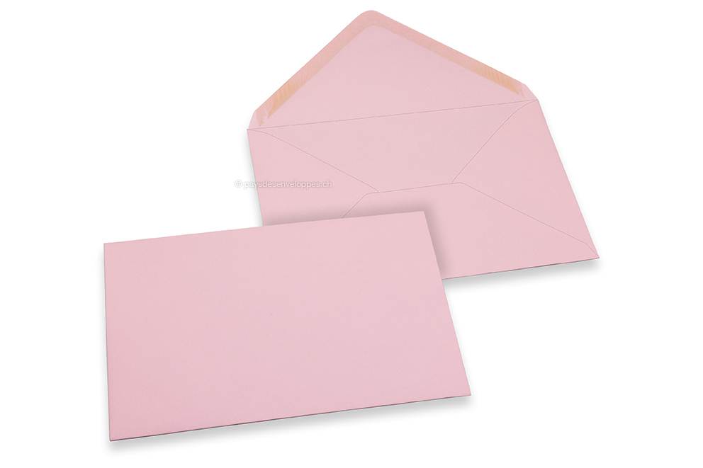 Enveloppes colorées pour cartes de voeux - rose clair, 125 x 175 mm