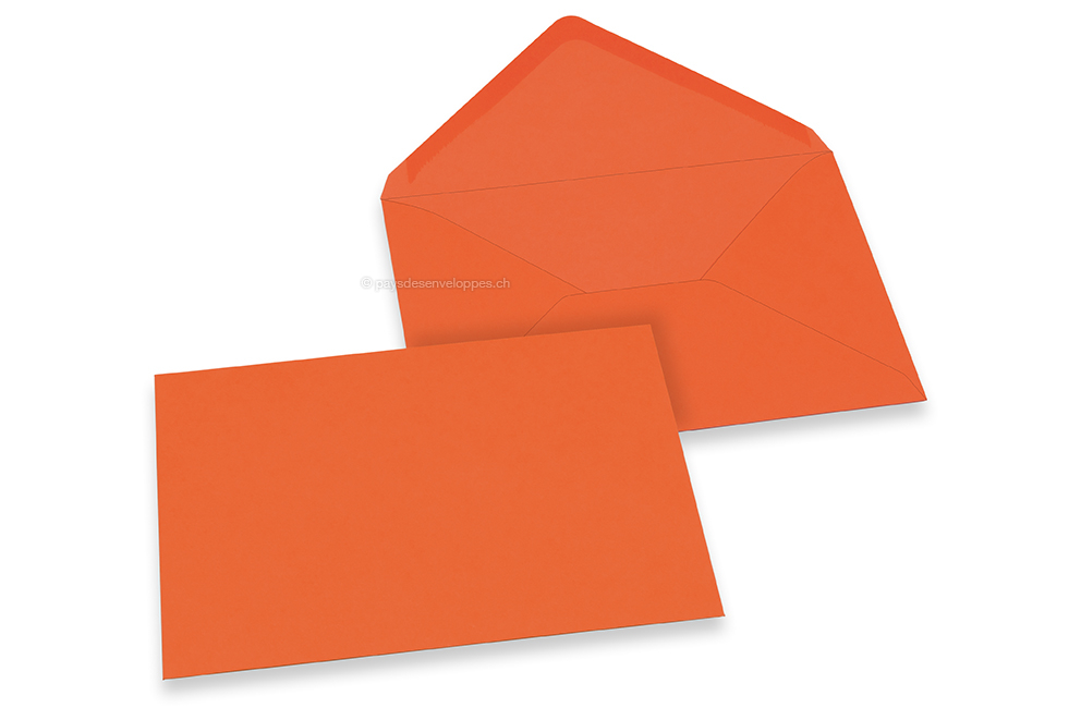 Enveloppes colorées pour cartes de voeux - orange, 125 x 175 mm
