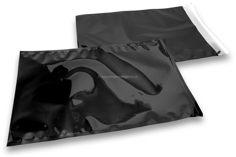 Enveloppes aluminium métallisées colorées - noir  229 x 324 mm