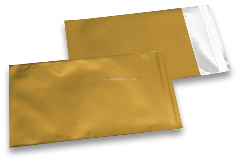 Enveloppes aluminium métallisées mat - or 114 x 162 mm