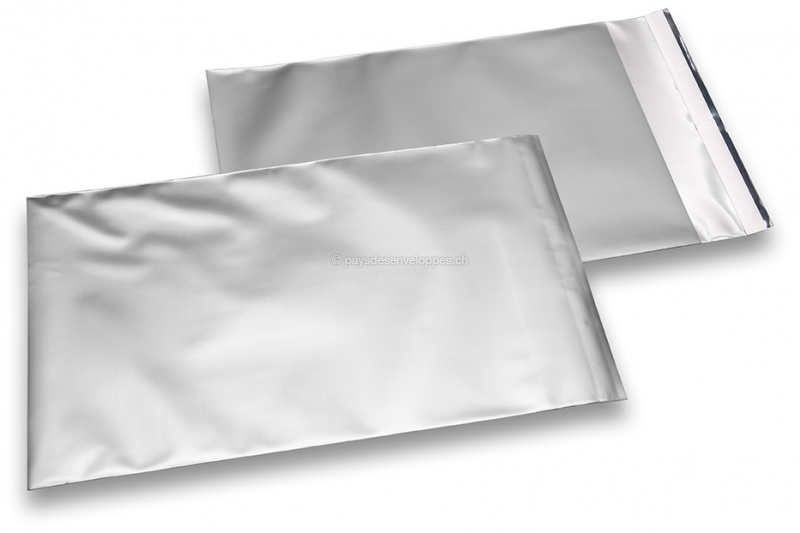 Enveloppes aluminium métallisées mat - argent 180 x 250 mm