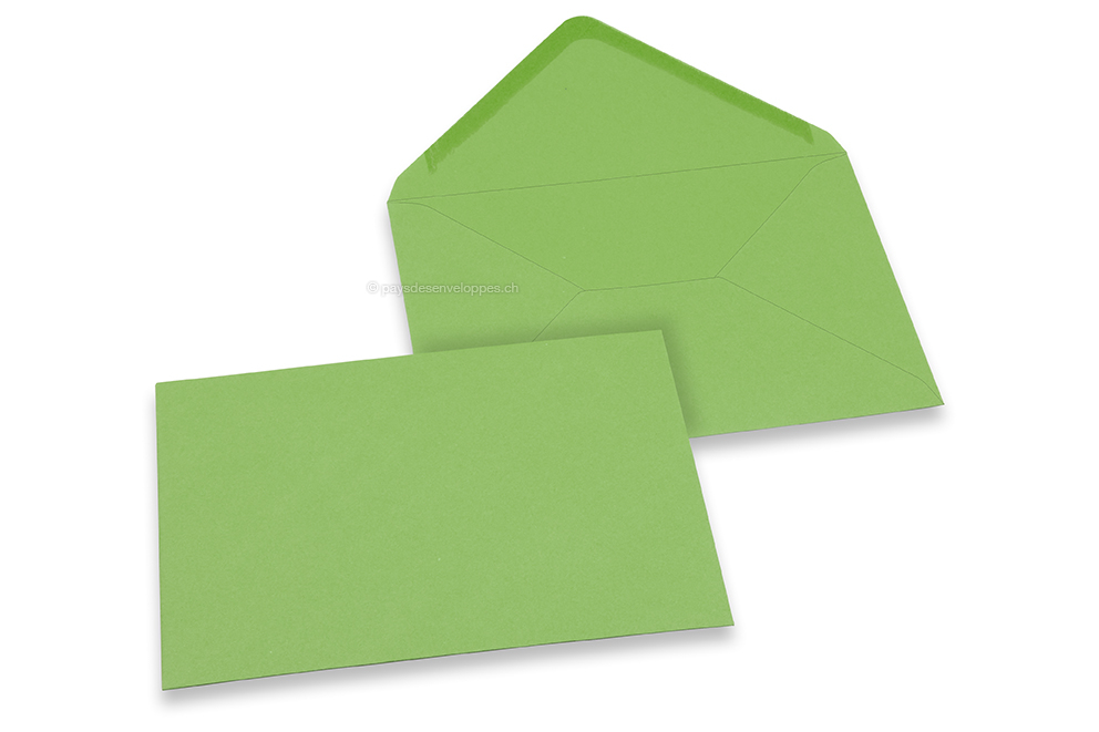 Enveloppes colorées pour cartes de voeux - vert pomme, 125 x 175 mm