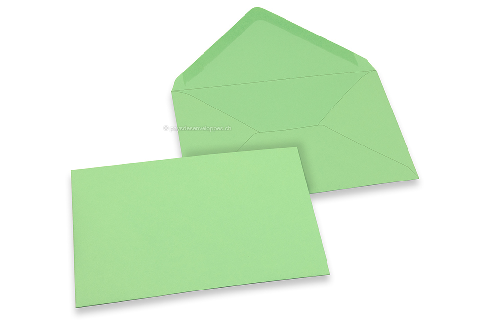 Enveloppes colorées pour cartes de voeux - vert menthe, 125 x 175 mm