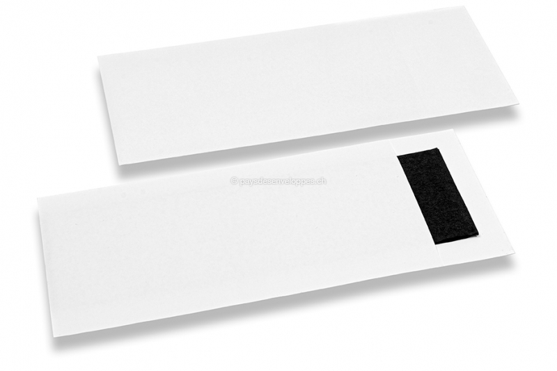 Pochettes à couverts blanc sans incision + noir serviette en papier