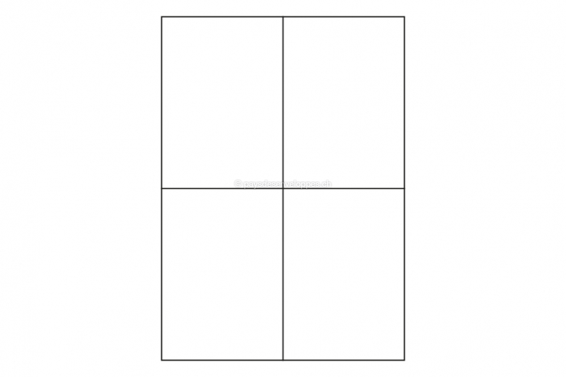 Étiquettes pour imprimante laser (blanc) - 4 pièces par planche