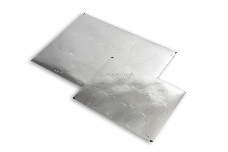 Pastilles adhésives brillantes - argent