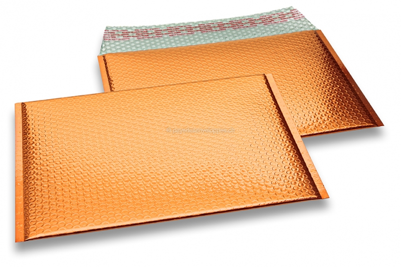 Enveloppes à bulles ECO métallique - orange 235 x 325 mm