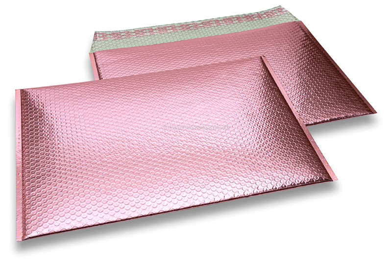 Enveloppes à bulles ECO métallique - doré rose 320 x 425 mm