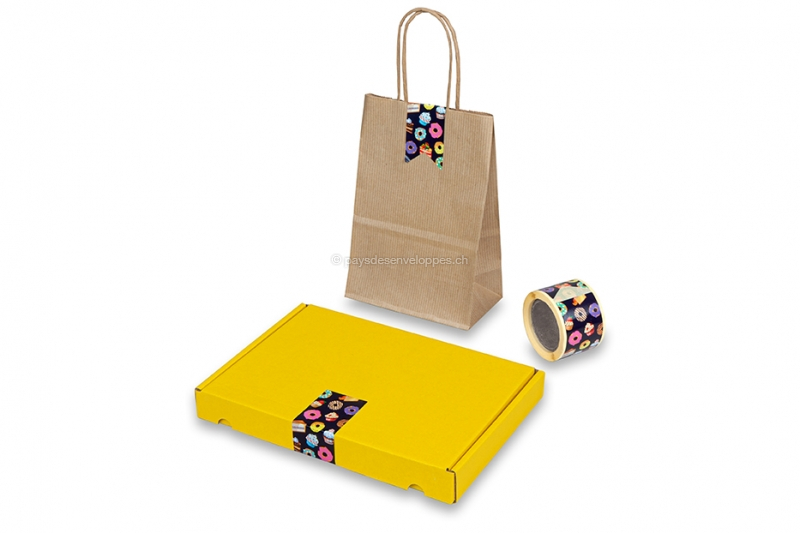 Sceau autocollant long préimprimé - bonbons