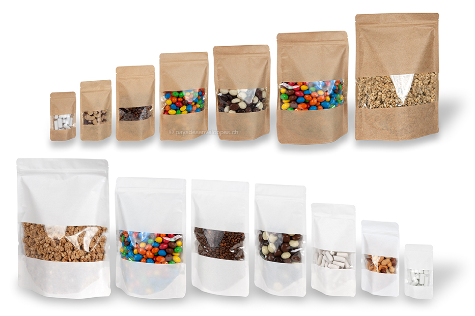 Acheter des sachets kraft fermeture zip avec fen tre en ligne