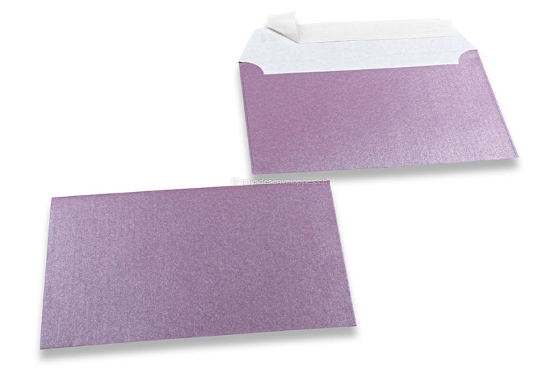 Enveloppes de couleurs nacrées - Lilas, 114 x 162 mm