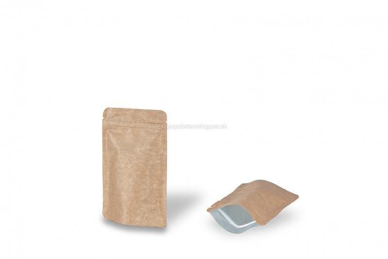 Sachets kraft brun - 110 x 185 x 70 mm, 250 ml