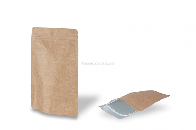 Sachets kraft brun - 160 x 270 x 80 mm, 750 ml