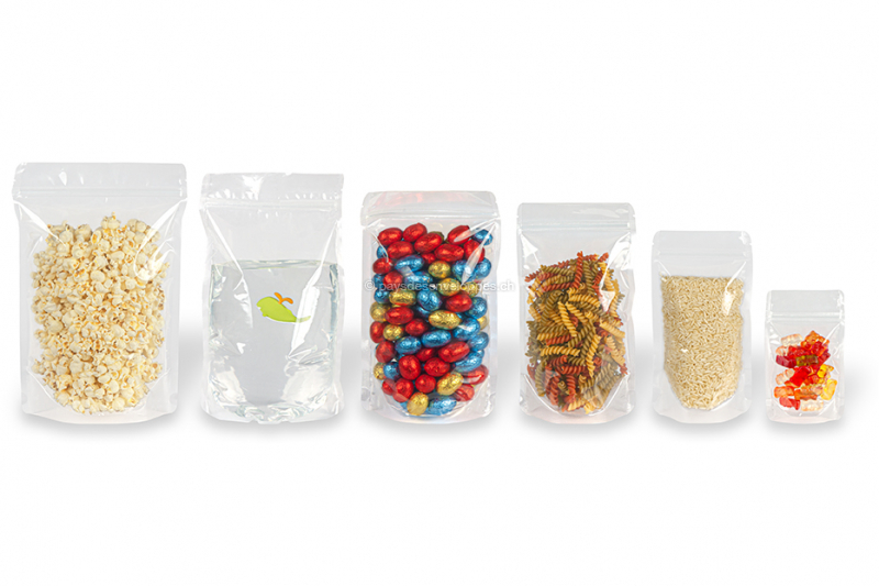 Sachets transparents à fermeture zip
