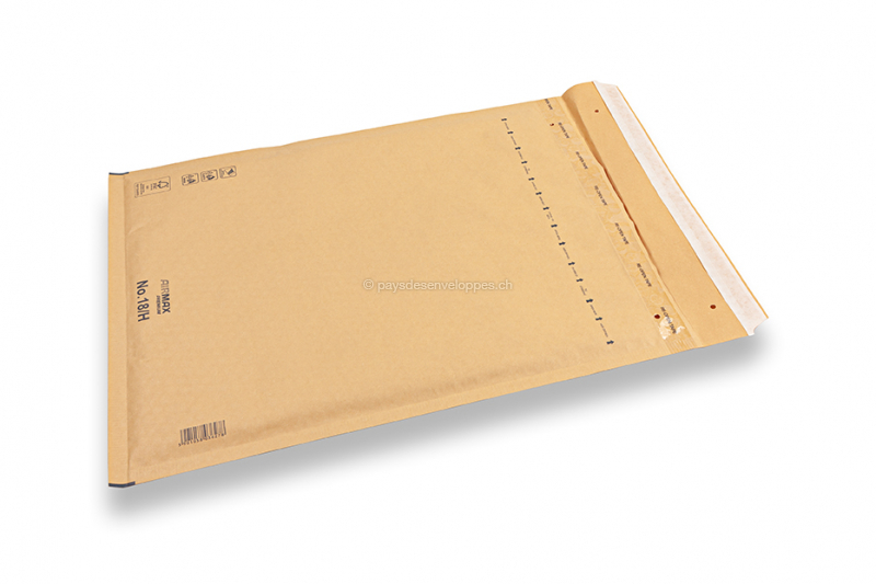 Enveloppes à bulles kraft marron (80 grs.) - 270 x 360 mm (H18)