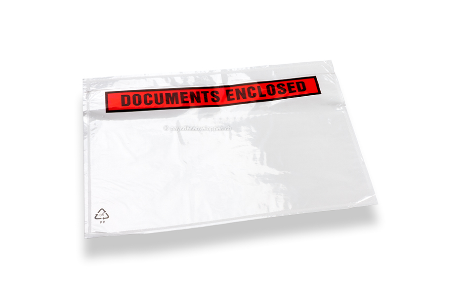 Pochettes porte-documents adhésive avec imprimé - A5, 165 x 225 mm