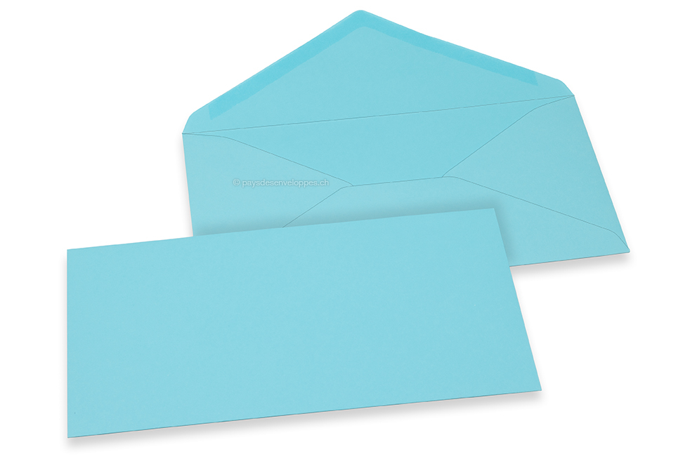 Enveloppes colorées pour cartes de voeux - bleu ciel, 110 x 220 mm