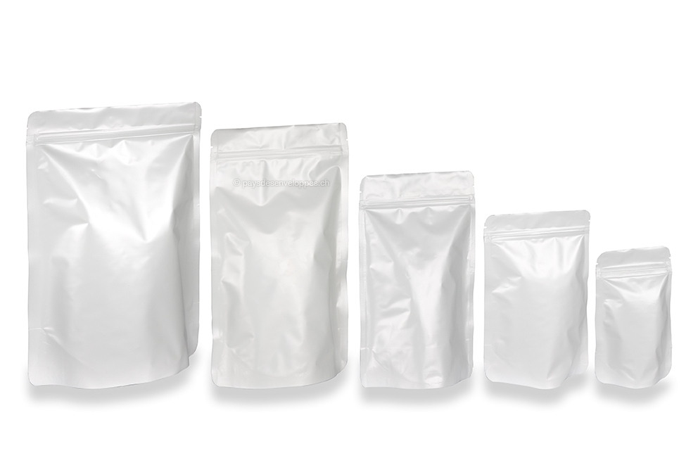 Sachets stand-up blanc