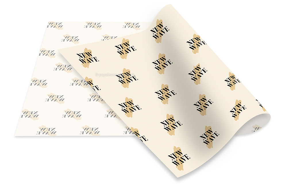 Papier de soie à personnaliser - avec un exemple d'impression