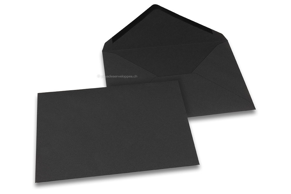 Enveloppes recyclées - noir moucheté 156 x 220 mm